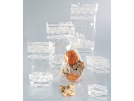 folia Sachet en cellophane imprimé dentelle, 115 x 190 mm