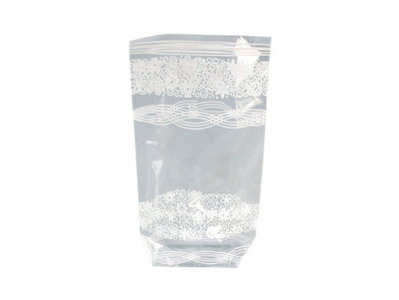folia Sachet en cellophane imprimé dentelle, 145 x 235 mm