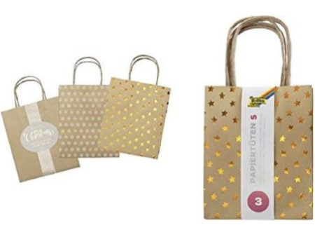 folia Sac en papier 'Noël', papier kraft, grand