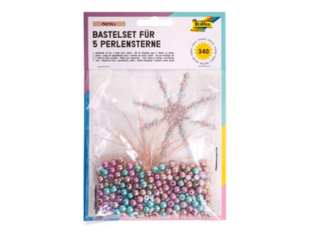 folia Kit d'étoiles en perles, 340 pièces, pastel