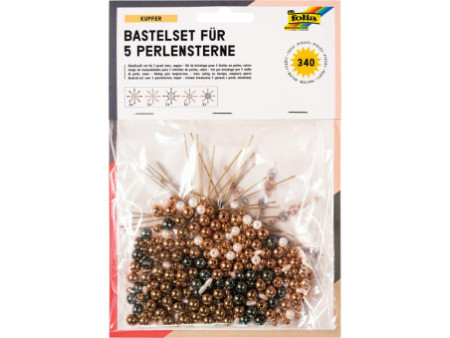 folia Kit d'étoiles en perles, 340 pièces, cuivre