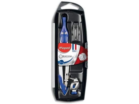 Maped Boîte de compas Origin, 3 pièces, assorti