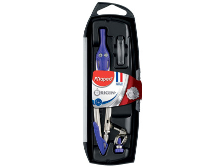 Maped Boîte de compas Origin, 3 pièces, assorti