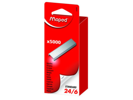 Maped Agrafes 24/6, grand emballage, zingué