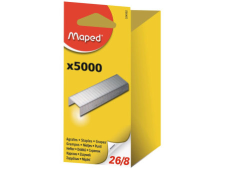 Maped Agrafes 26/8, grand paquet, zingué