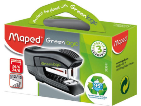 Maped Agrafeuse Mini Standard Greenlogic, présentoir de 20,