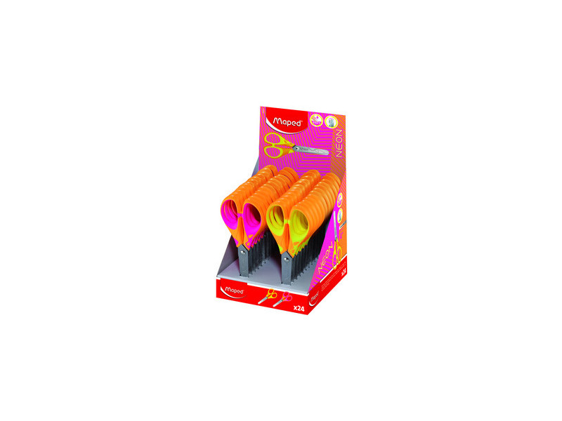 Maped Ciseaux Pulse Soft NEON, 130 mm, présentoir de 24