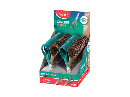 Maped Ciseaux de bricolage VIVO SMILING PLANET, présentoir