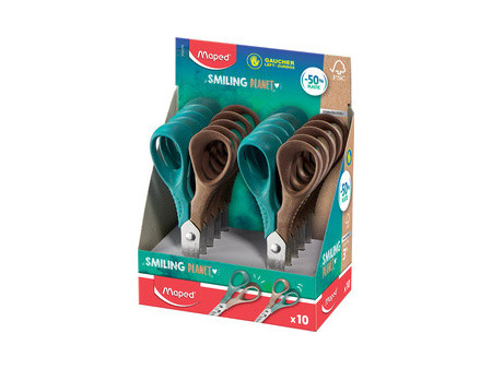 Maped Ciseaux de bricolage VIVO SMILING PLANET, présentoir
