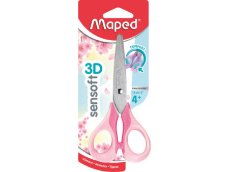 Maped Ciseaux sensoft 3D pastel, rond, longueur: 130 mm