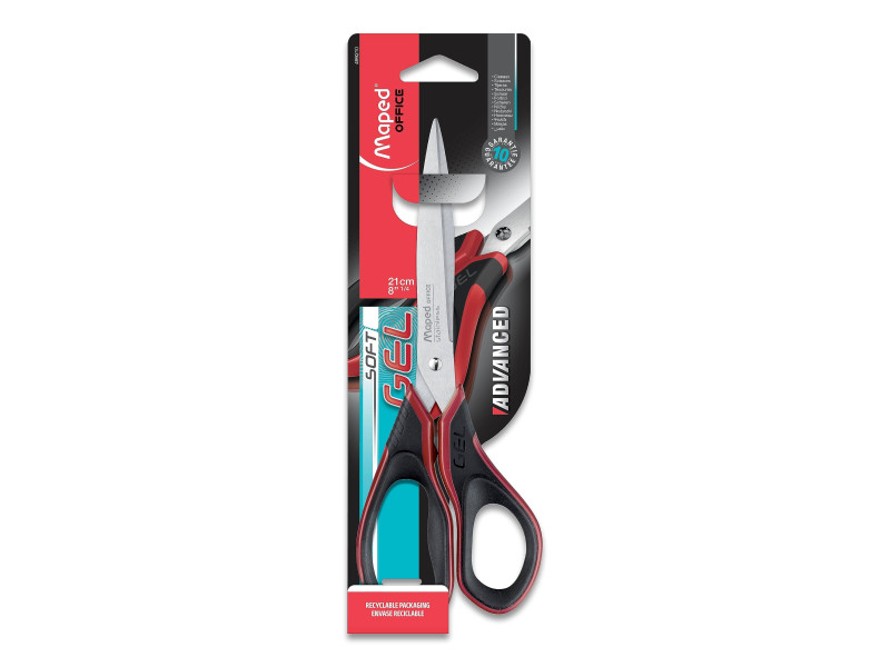 Maped Ciseaux Advanced Gel, longueur: 210 mm, asymétrique