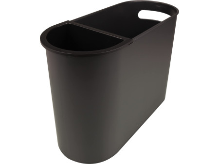helit Corbeille à papier 'the oval', 22 litres, PS, noir