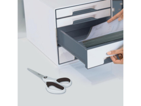 LEITZ Ciseaux WOW Titan, longueur: 205 mm (8'), blanc perle