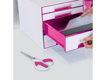 LEITZ Ciseaux WOW Titan, longueur: 205 mm (8'), rose