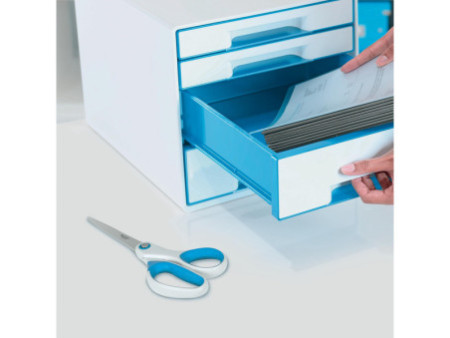 LEITZ Ciseaux WOW Titan, longueur: 205 mm (8'), bleu