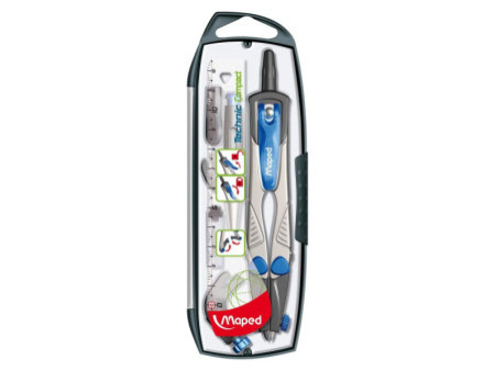 Maped Compas scolaire Technic Concept, set de 5 pièces