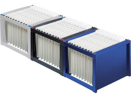helit Bac pour dossiers suspendus 'the rack', bleu