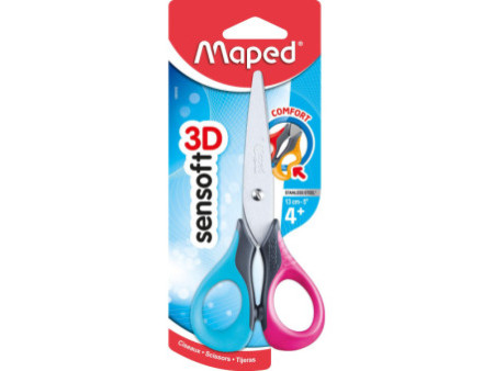 Maped Ciseaux scolaires Sensoft 3D, longueur: 130 mm,