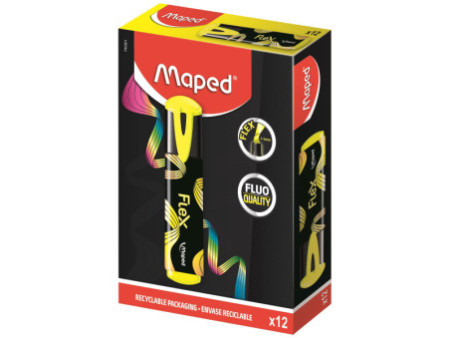 Maped Surligneur FLEX, pointe flexible, jaune
