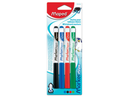 Maped Feutre pour tableau blanc Marker'Peps, blister de 4