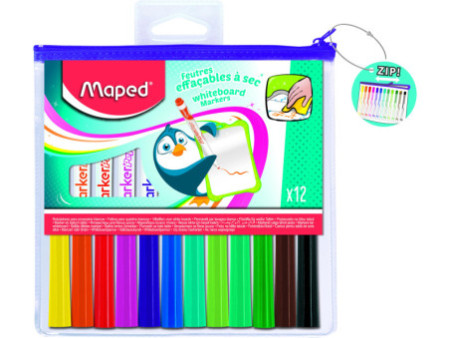 Maped Marqueur pour tableau blanc Marker'Peps, étui de 12