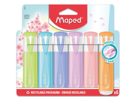 Maped Surligneur FLUO'PEPS PASTEL, blister de 6