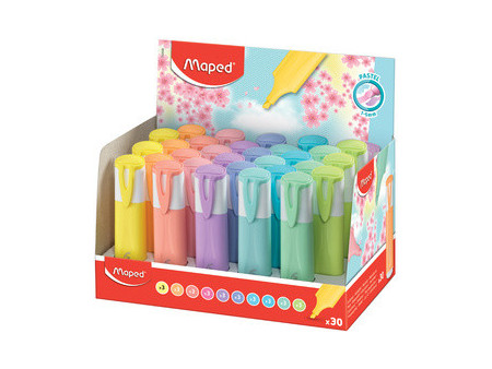 Maped Surligneur FLUO'PEPS PASTEL, présentoir de 30