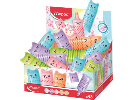 Maped Surligneur Mini PASTEL, présentoir de 48