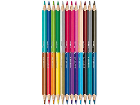 Maped Crayons bicolores COLOR'PEPS DUO, triangulaire, étui