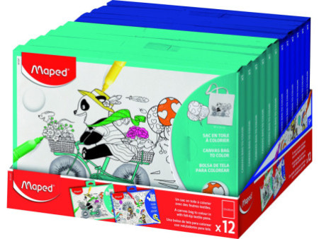 Maped Sac en toile, (L)230 x (H)300 mm, imprimé, blanc
