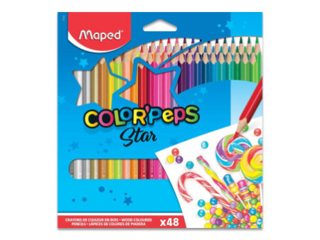 Maped Crayon de couleur COLOR'PEPS Star, étui carton de 48