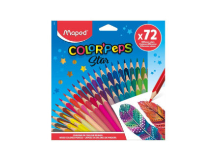 Maped Crayon de couleur COLOR'PEPS Star, étui carton de 72