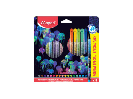 Maped Feutre DEEPSEA PARADISE, étui en carton de 18