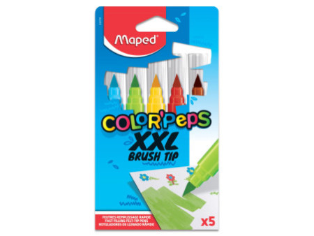 Maped Feutre XXL COLOR'PEPS BRUSH TIP, étui carton de 5