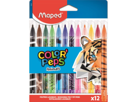 Maped Feutre COLOR'PEPS Animals, étui carton de 12