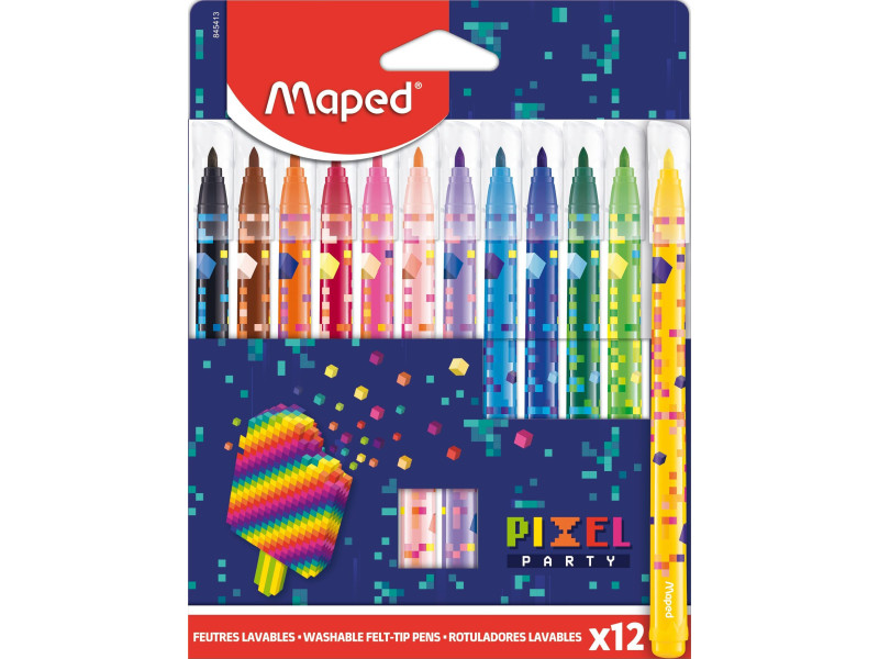 Maped Feutre PIXEL PARTY, étui en carton de 12