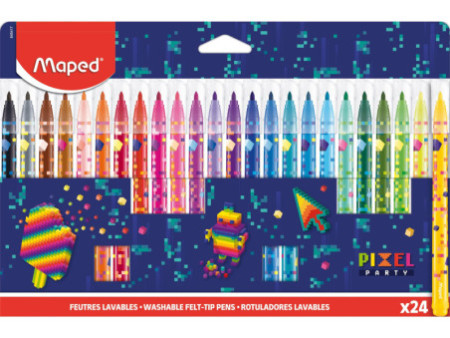 Maped Feutre PIXEL PARTY, étui en carton de 24