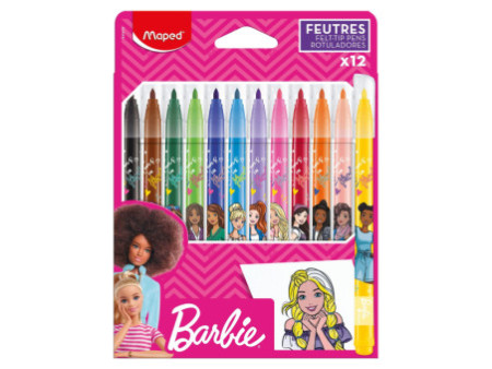 Maped Feutre Barbie, étui en carton de 12