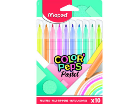 Maped Feutre COLOR'PEPS Pastel, étui carton de 10
