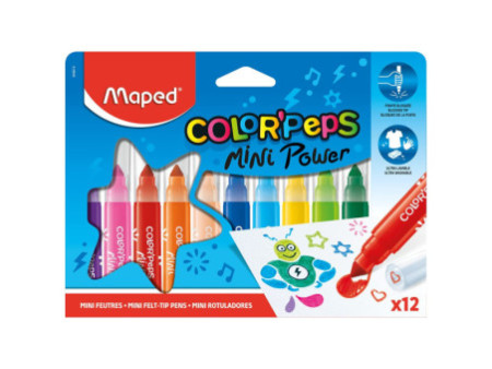 Maped Feutre COLOR'PEPS Mini Power, étui de 12 en carton