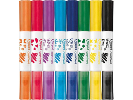 Maped Feutre-tampon COLOR'PEPS DUO STAMP, étui de 8