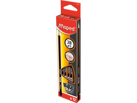 Maped Crayon de papier BLACK'PEPS, degré de dureté: 2B