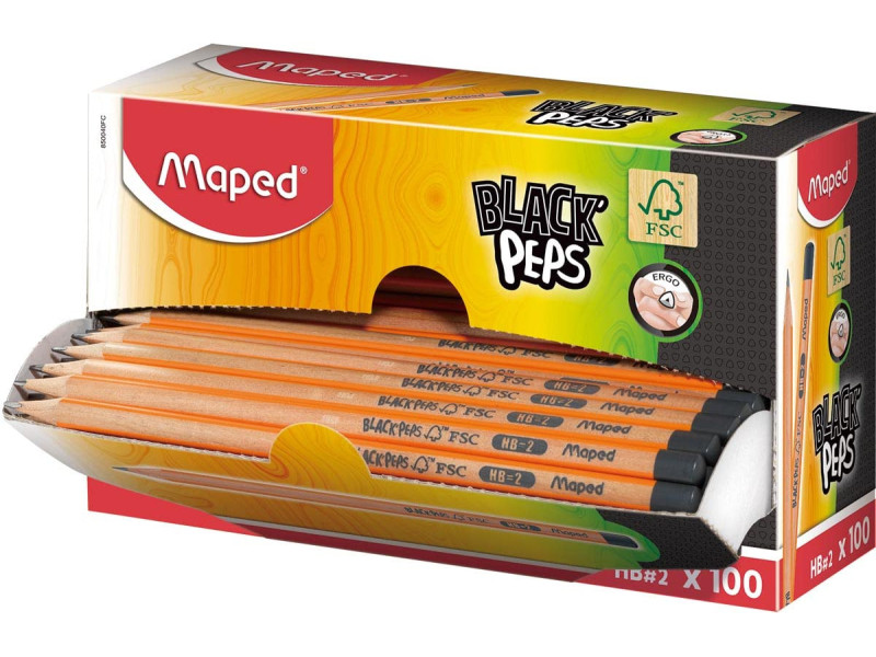 Maped Crayon BLACK'PEPS, degré de dureté: HB, présentoir