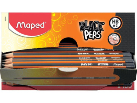 Maped Crayon BLACK'PEPS, degré de dureté: HB, présentoir