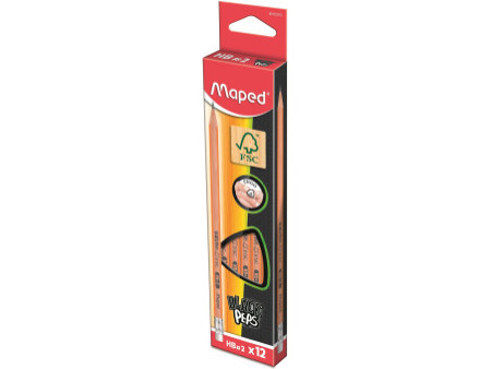 Maped Crayon BLACK'PEPS, avec gomme, degré de dureté: HB