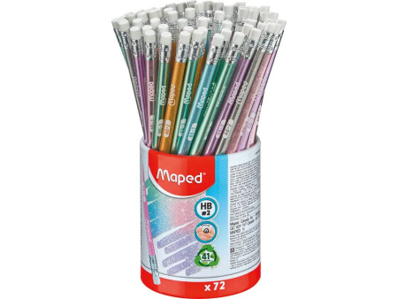 Maped Crayon graphite bois HB GLITTER, avec gomme