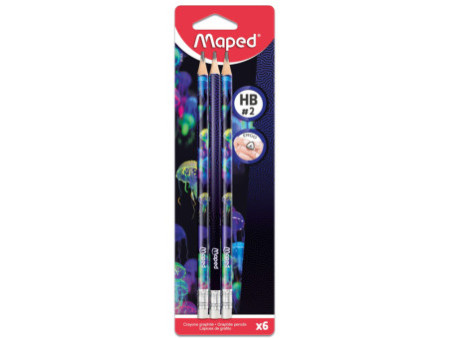 Maped Crayon de papier DEEPSEA PARADISE, avec gomme, HB