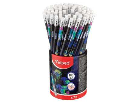 Maped Crayon de papier DEEPSEA PARADISE, avec gomme, HB