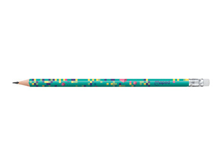 Maped Crayon de papier PIXEL PARTY, avec gomme, HB