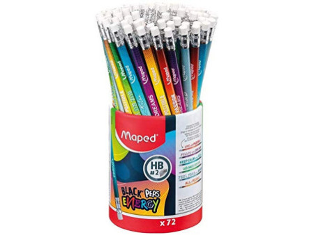 Maped Crayon graphite BLACK'PEPS ENERGY, dureté: HB, pot 72